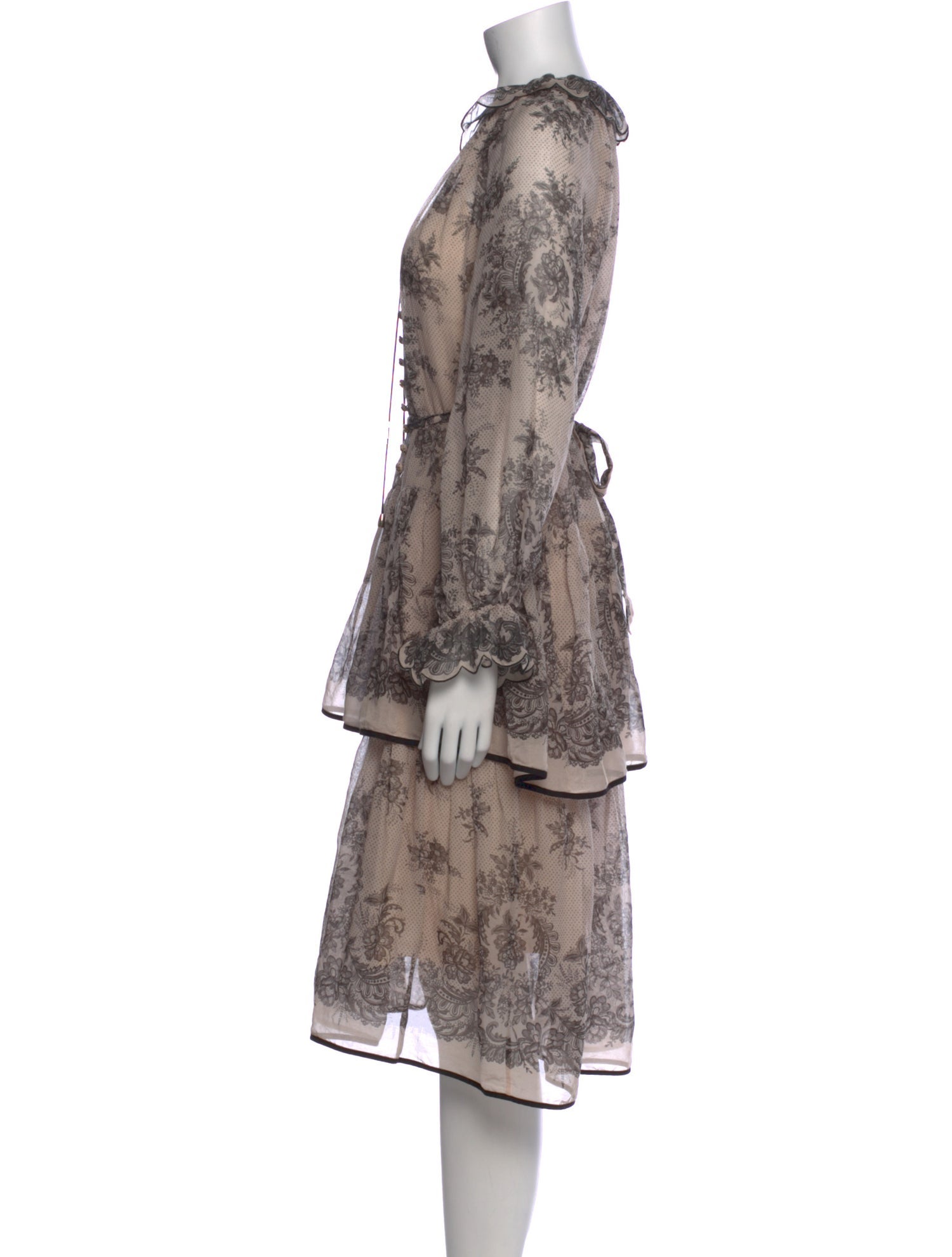 Zimmermann Floral Print Midi Length Dress