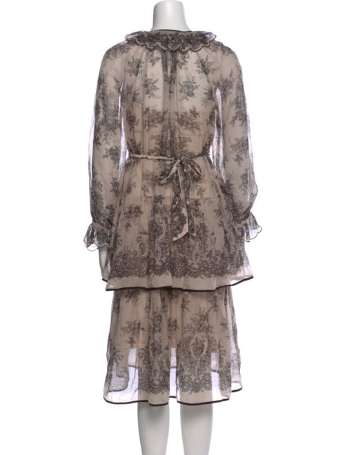 Zimmermann Floral Print Midi Length Dress