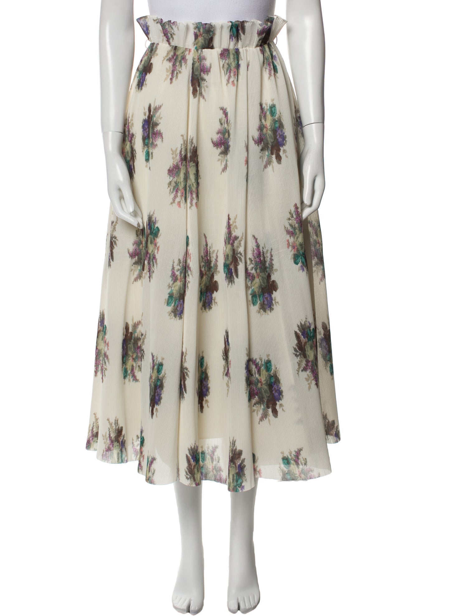 Zimmermann Floral Print Midi Length Skirt