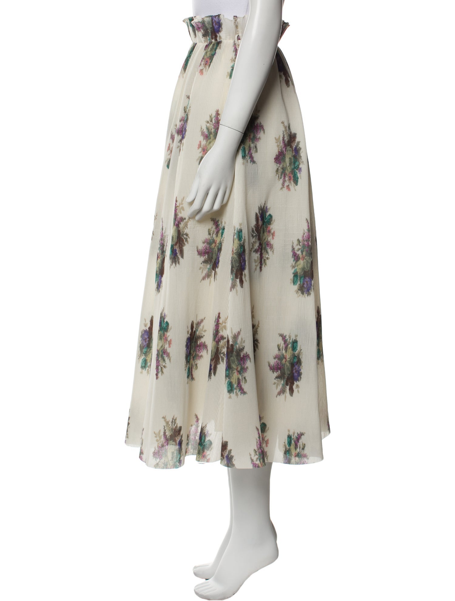 Zimmermann Floral Print Midi Length Skirt