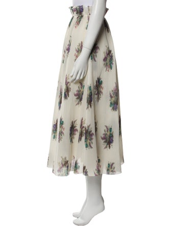 Zimmermann Floral Print Midi Length Skirt