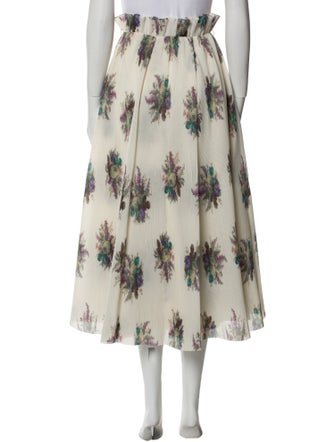 Zimmermann Floral Print Midi Length Skirt