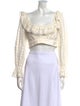 Zimmermann Melody Ladder Square Neckline Crop Top