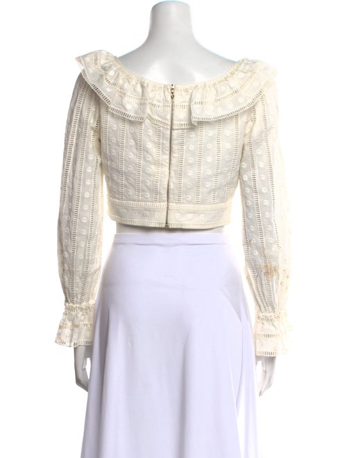 Zimmermann Melody Ladder Square Neckline Crop Top