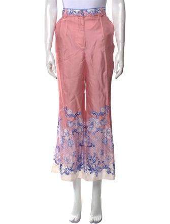 Zimmermann Floral Print Wide Leg Pants