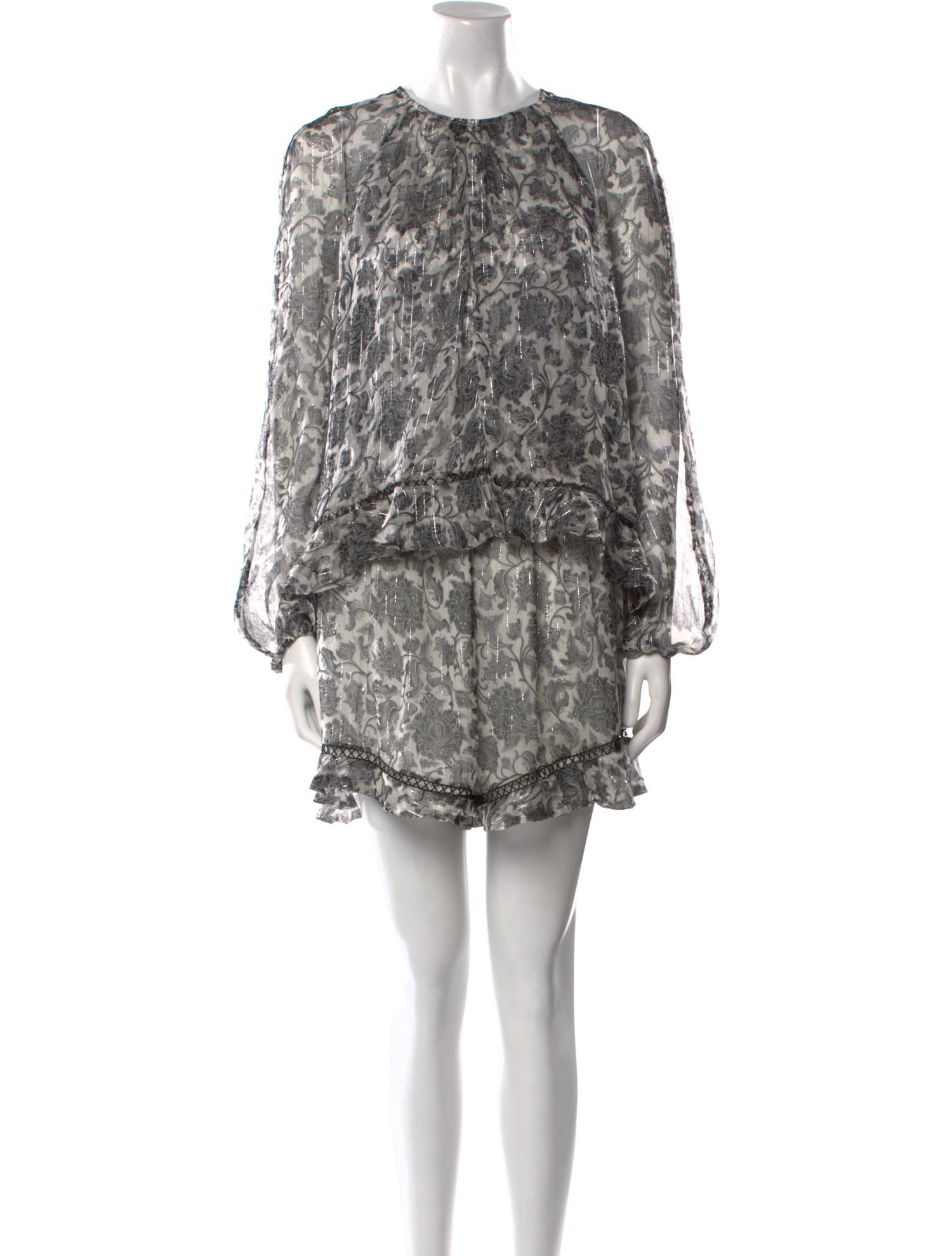 Zimmermann Silk Floral Print Romper