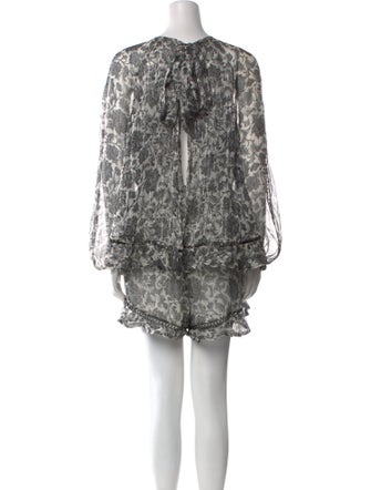 Zimmermann Silk Floral Print Romper