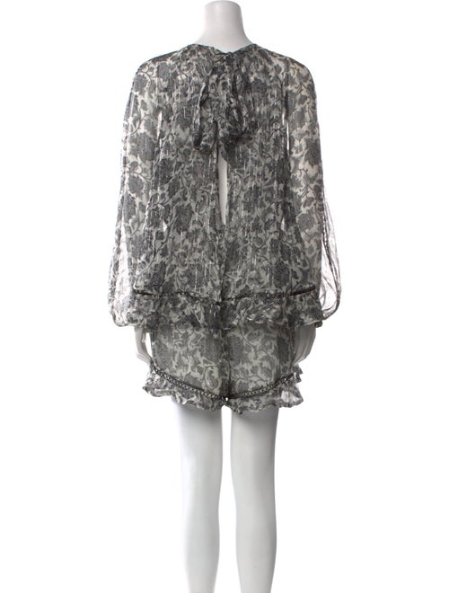 Zimmermann Silk Floral Print Romper