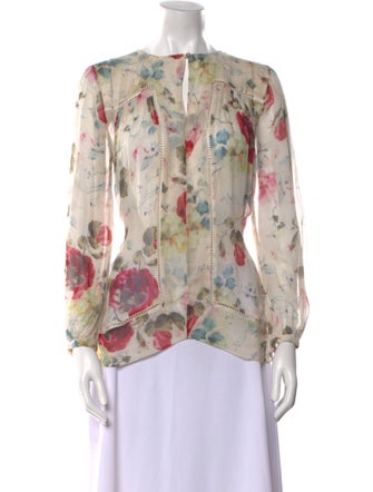 Zimmermann Silk Floral Print Blouse