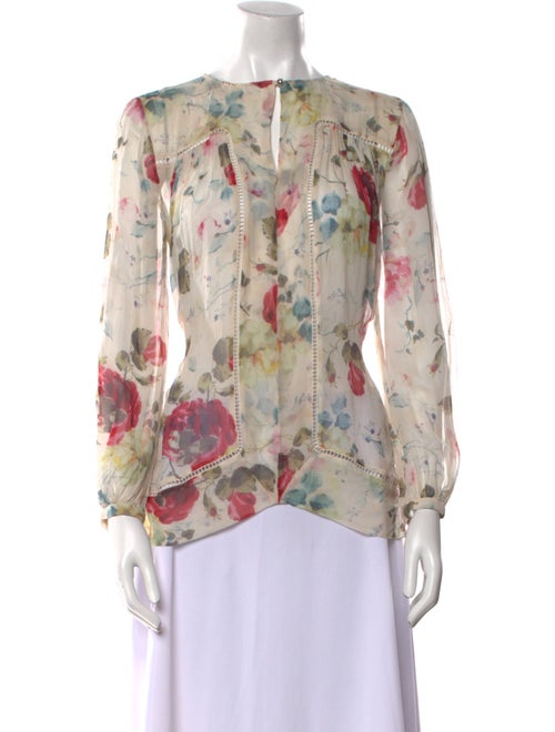 Zimmermann Silk Floral Print Blouse