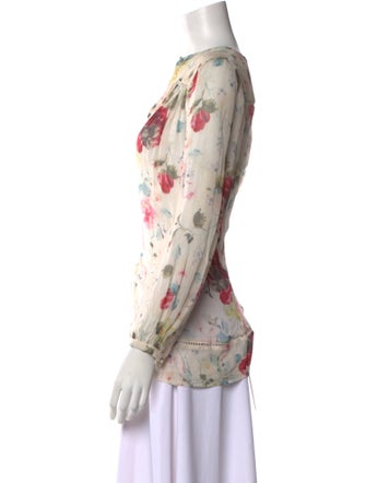 Zimmermann Silk Floral Print Blouse