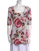 Zimmermann Printed Scoop Neck Blouse