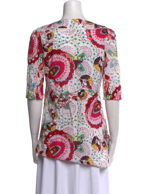 Zimmermann Printed Scoop Neck Blouse