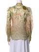 Zimmermann Linen Floral Print Blouse