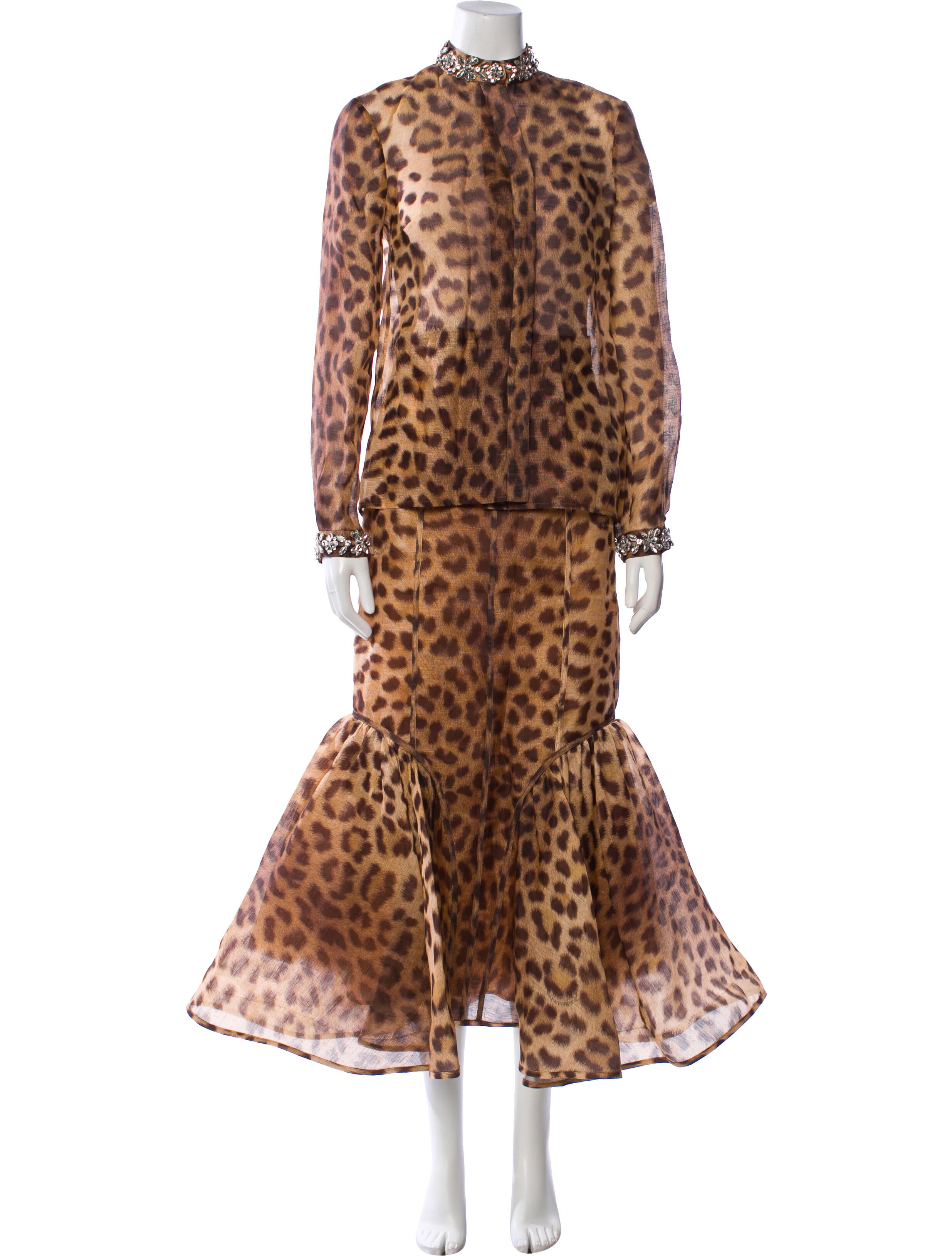 Zimmermann Linen Animal Print Skirt Set