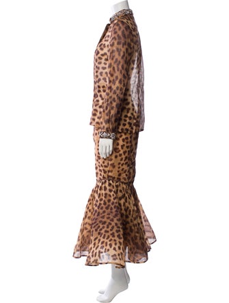 Zimmermann Linen Animal Print Skirt Set