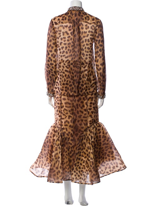 Zimmermann Linen Animal Print Skirt Set