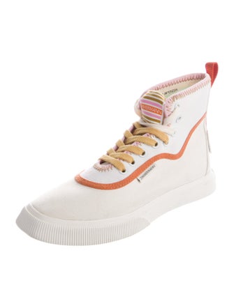 Zimmermann Canvas Striped Lace-Up Boots