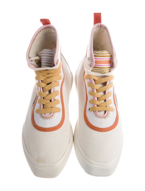 Zimmermann Canvas Striped Lace-Up Boots