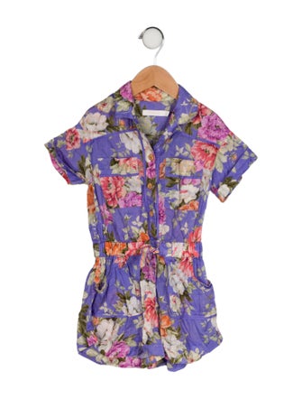 Zimmermann Floral Printed Short Sleeve Romper