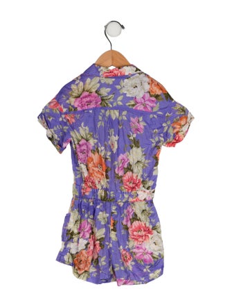Zimmermann Floral Printed Short Sleeve Romper