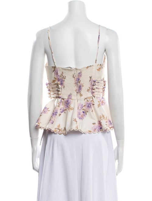 Zimmermann Linen Floral Print Blouse