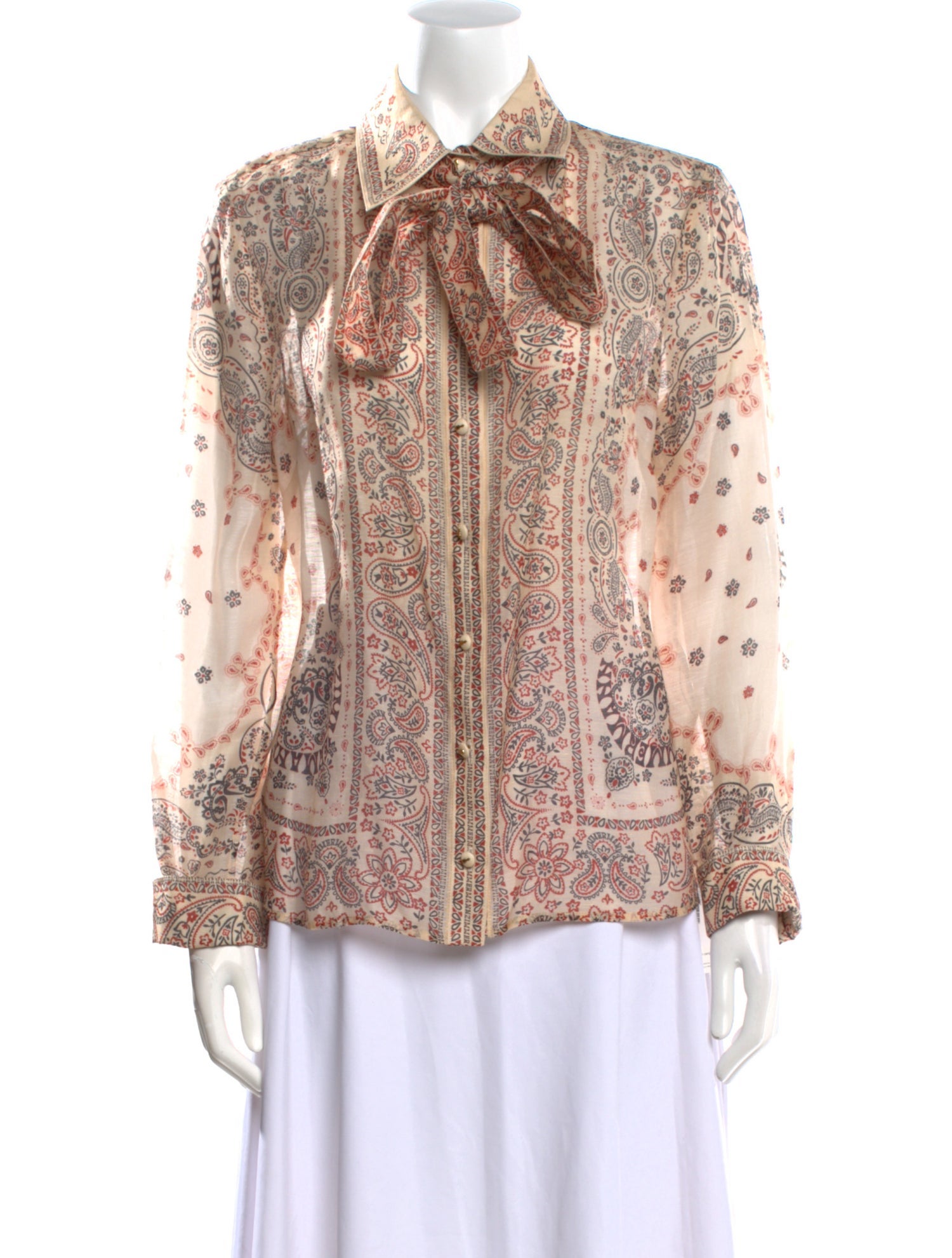 Zimmermann Linen Paisley Print Blouse