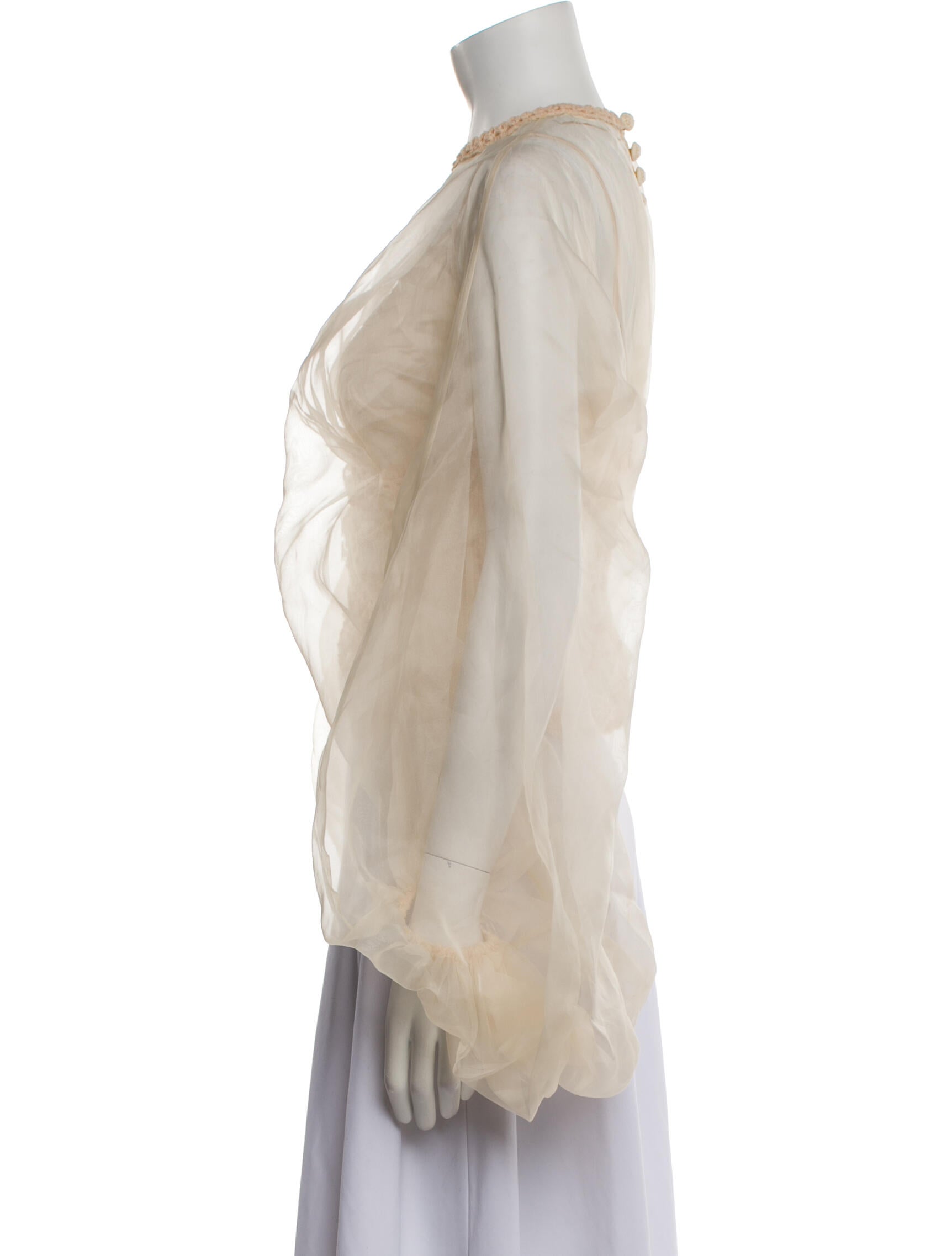 Zimmermann Mesh Crew Neck Blouse