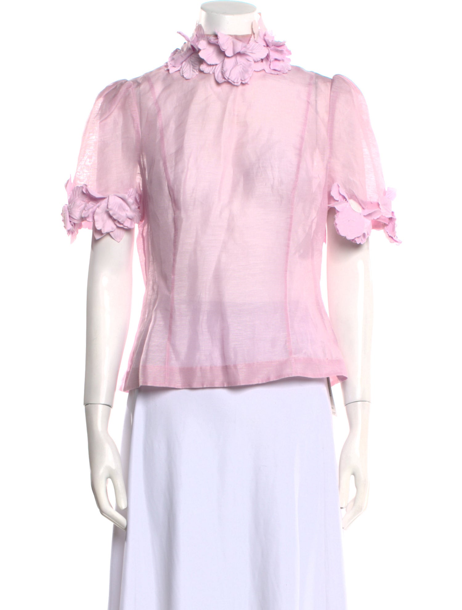 Zimmermann Linen Mock Neck Top