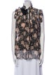 Zimmermann Floral Print Mock Neck Blouse