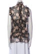 Zimmermann Floral Print Mock Neck Blouse