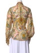 Zimmermann Paisley Print Mock Neck Blouse
