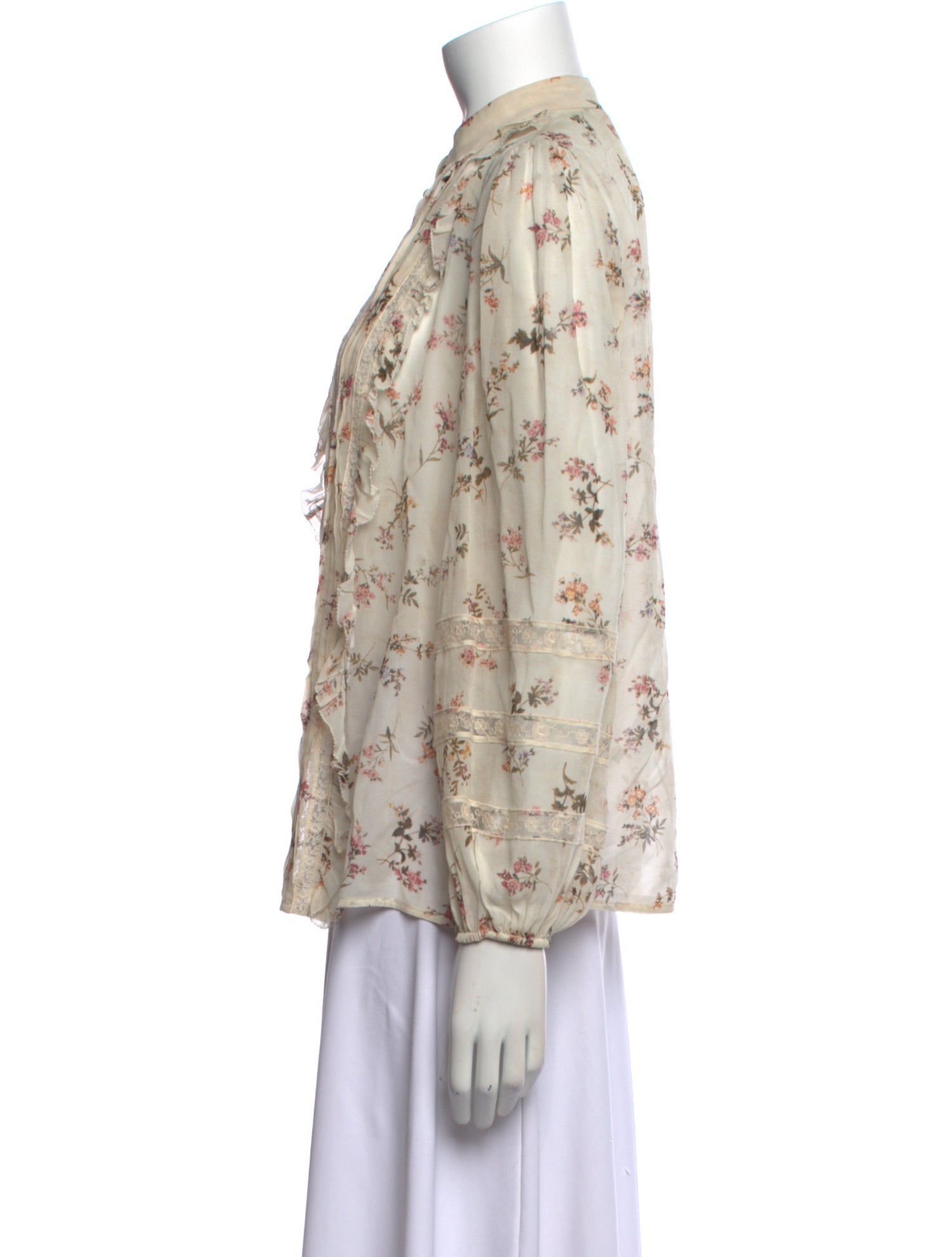 Zimmermann Silk Floral Print Button-Up Top