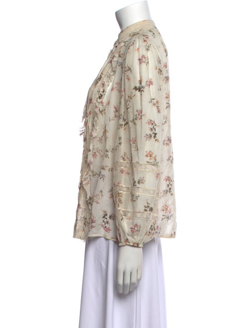 Zimmermann Silk Floral Print Button-Up Top