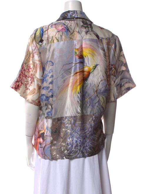 Zimmermann Silk Printed Button-Up Top