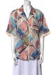 Zimmermann Printed Short Sleeve Button-Up Top