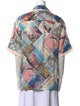 Zimmermann Printed Short Sleeve Button-Up Top