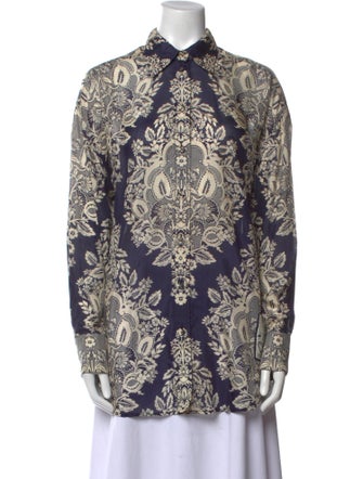 Zimmermann Silk Printed Button-Up Top