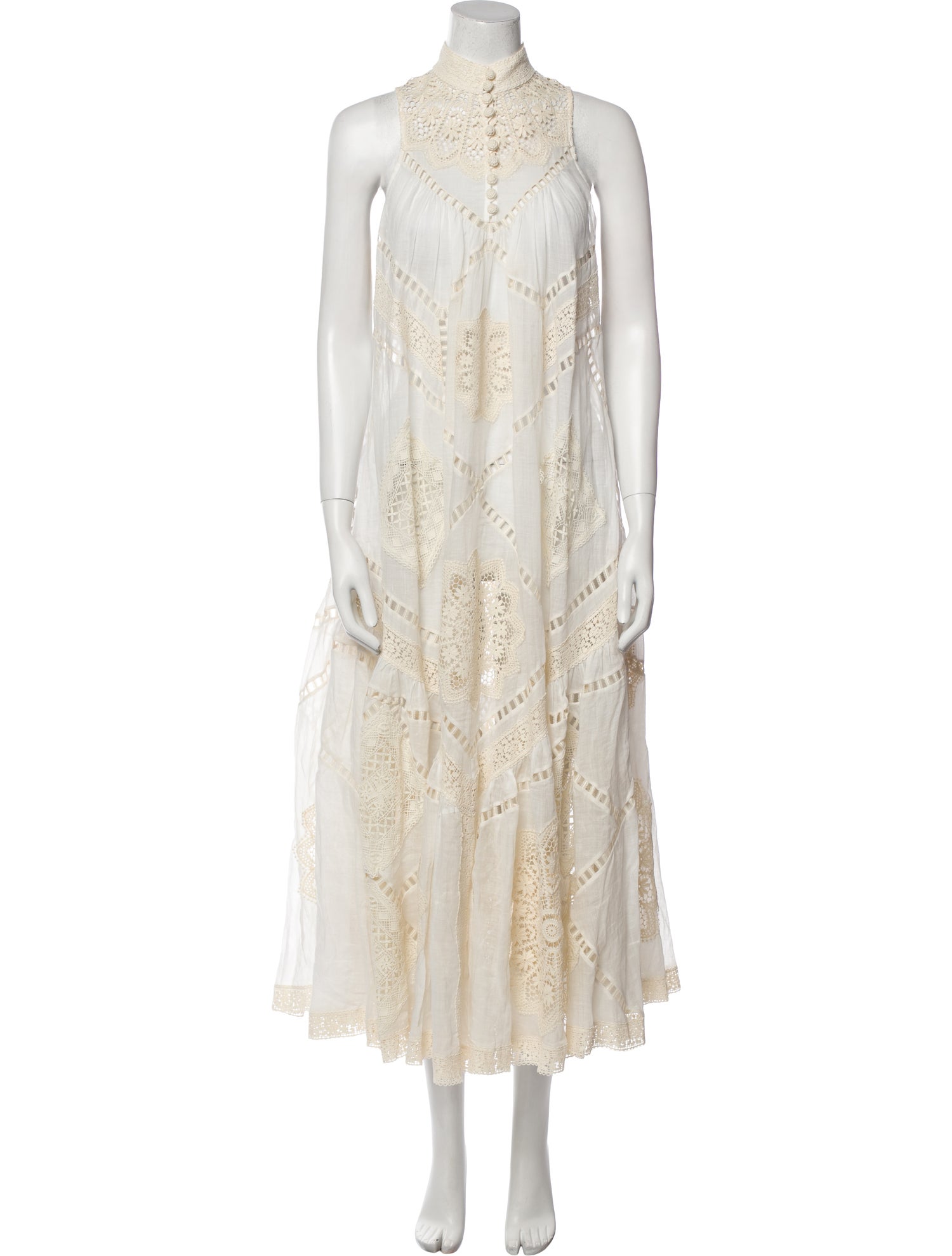 Zimmermann Mock Neck Long Dress