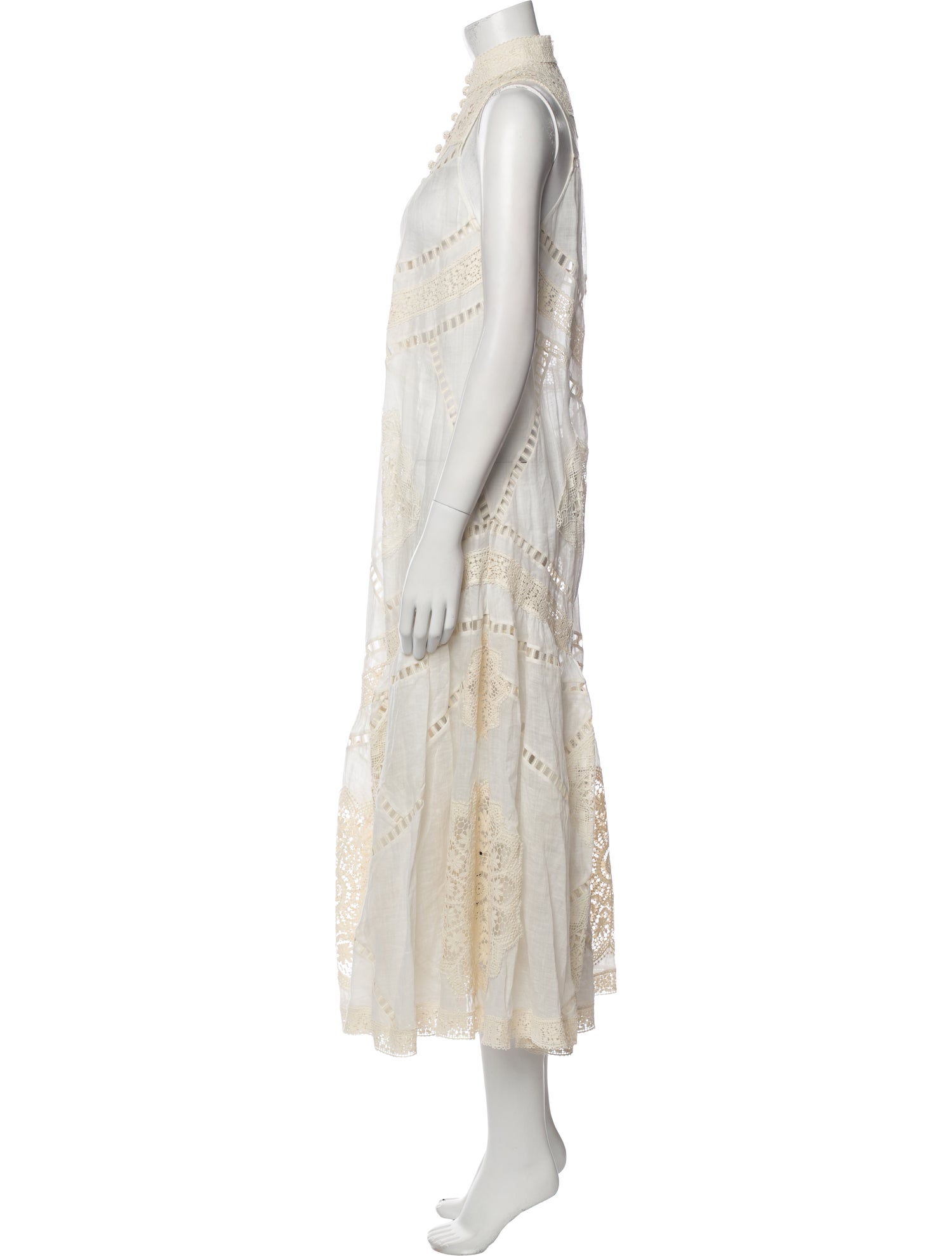 Zimmermann Mock Neck Long Dress