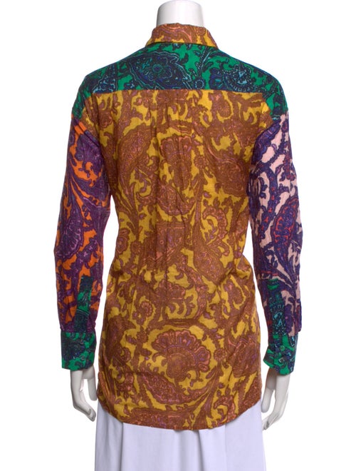 Zimmermann Printed Long Sleeve Button-Up Top