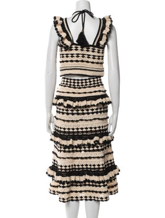 Zimmermann Printed Ruffle Embellishment Skirt Set