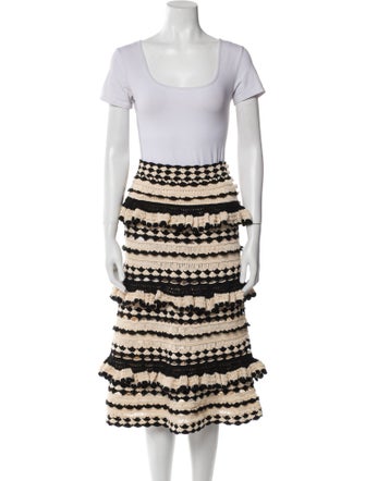 Zimmermann Printed Ruffle Embellishment Skirt Set