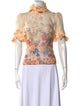 Zimmermann Linen Floral Print Blouse