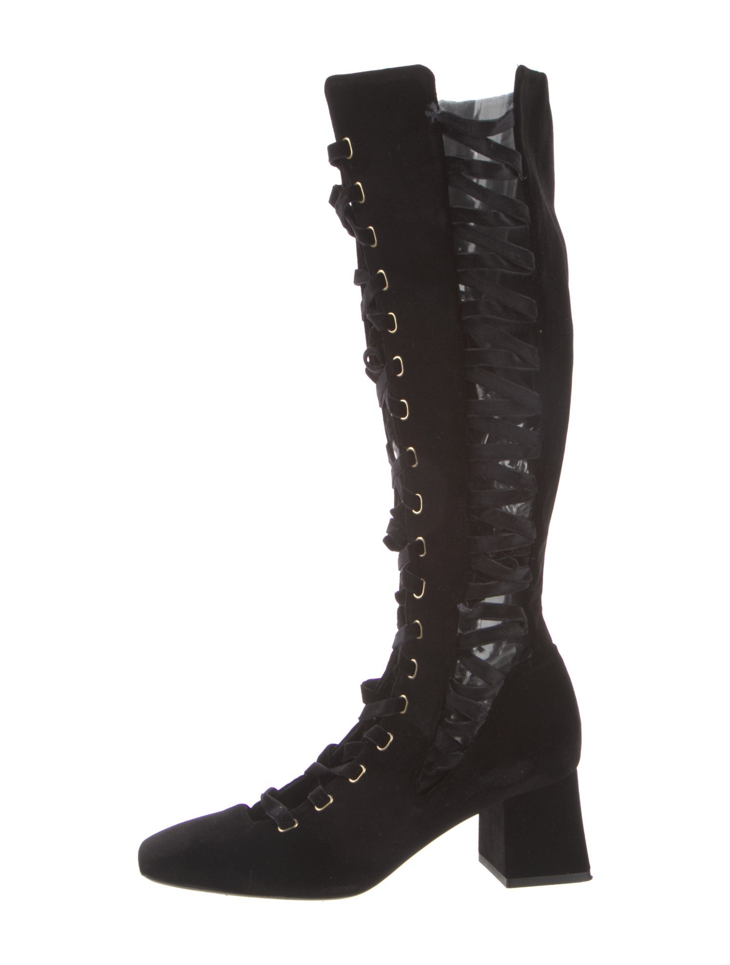 Zimmermann Velvet Lace-Up Boots