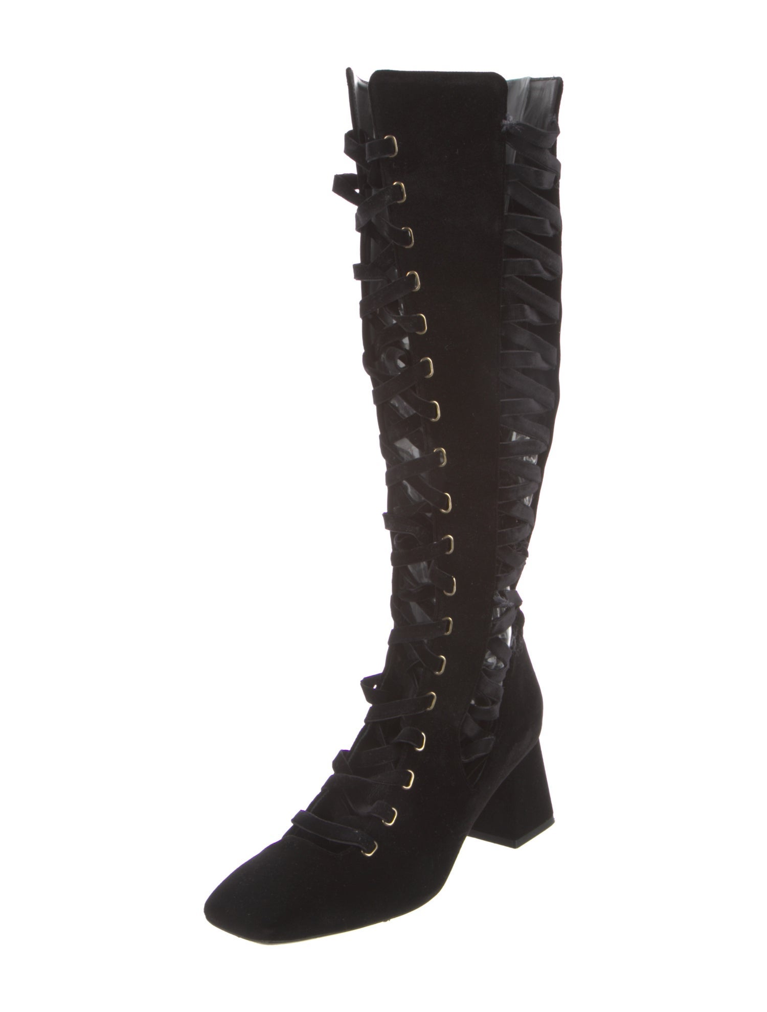Zimmermann Velvet Lace-Up Boots