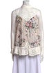 Zimmermann Floral Print Mock Neck Blouse