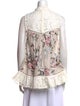 Zimmermann Floral Print Mock Neck Blouse