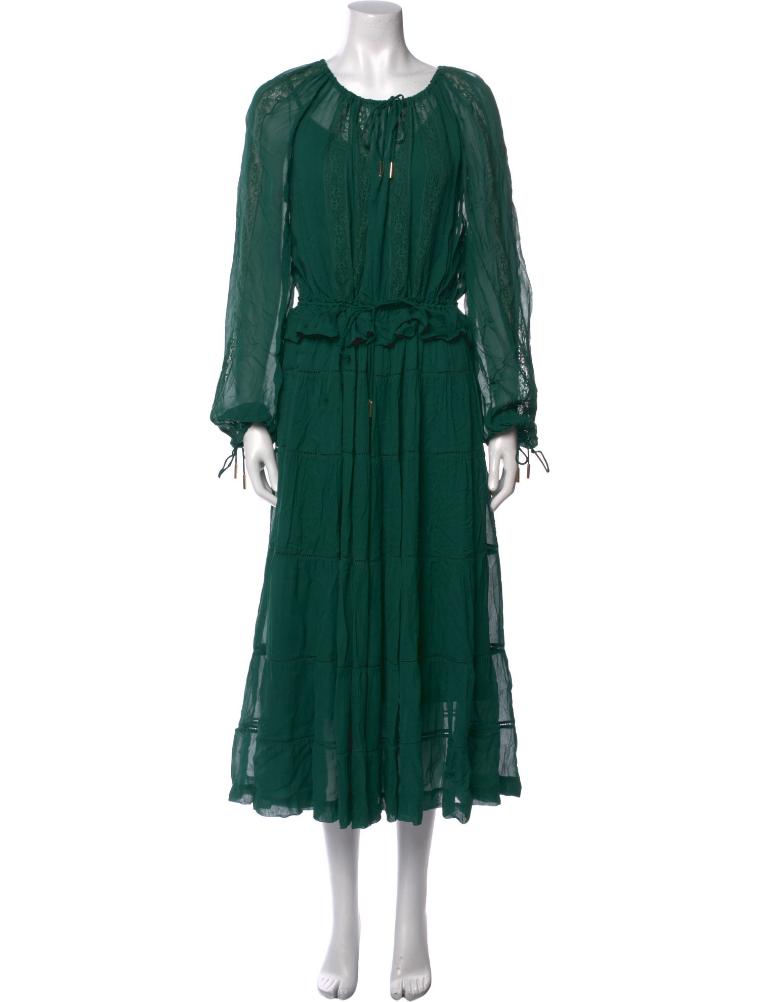 Zimmermann Scoop Neck Midi Length Dress