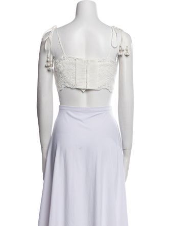 Zimmermann Square Neckline Sleeveless Crop Top